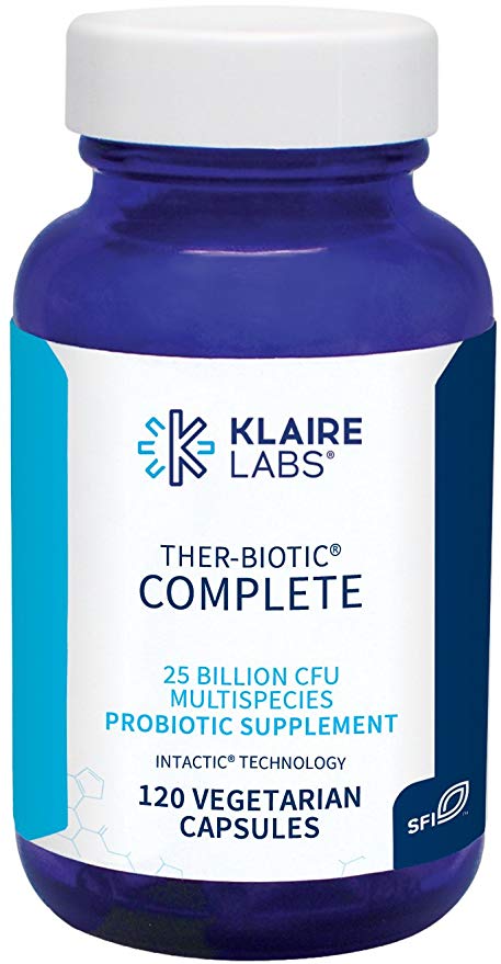 Klaire Labs Ther-Biotic Complete - 25 Billion CFU High Strength Multi Probiotic, 120 Capsules