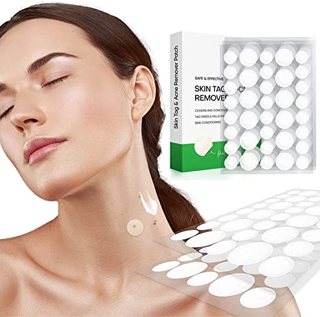Skintag Organic Removerpatch - Maximum Strength, Invisible Acne Patch, Pimple Healing. Hydrocolloid Acne Spot Tre, Skin Tag, Warts & Mole Remover Patch- Best Skin Tag Removal Treatment (72Pcs)