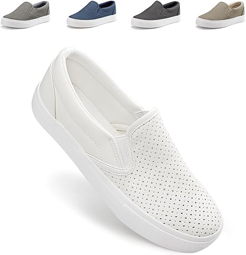 JENN ARDOR Slip On Sneakers Women Comfortable Walking Slip On Shoes Women Memory Foam Womens Fashion Loafers for Women Casual Shoes for Women Flats