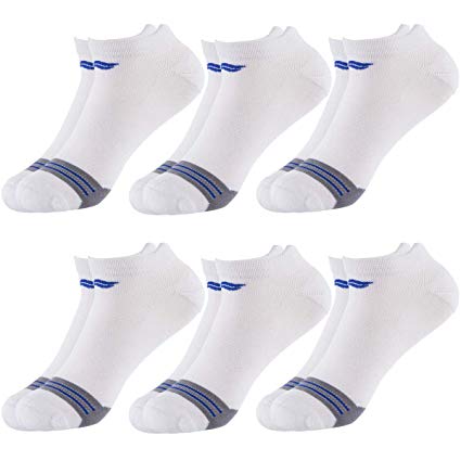 Sof Sole (6 Pairs) Men’s No Show Athletic Sports Tab Selective Cushion Socks Fits Shoe Size 8-12.5