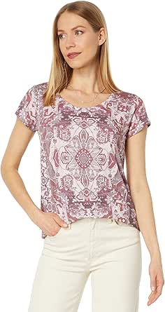 Lucky Brand Women's Printed Scoop Neck Tee