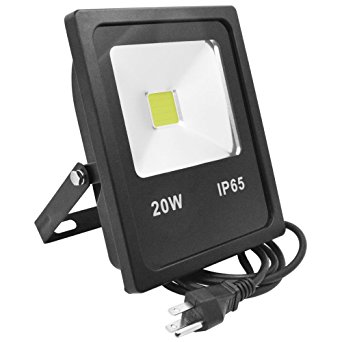 GLW 20w Outdoor LED Flood Lights Warm White Security Light, Waterproof Floodlight Lamp 2000lm 120w Halogen Bulb Equivalent