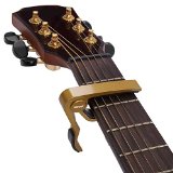 Neewer Golden Single-handed Guitar Capo Quick Change for Electric or Acoustic 6-String Guitar