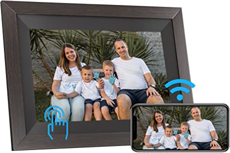 SGIN 10.1 Inch WiFi Touch Screen Digital Picture Frame 16GB Storage Smart Cloud Photo Frame with 1280 * 800P IPS, Auto-Rotate, Wall-mountable, Electronic Picture Frames via AiMOR APP, Gift for Family