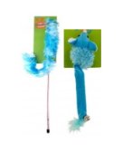 Super Fun Interactive Cat Toy and Feather Teaser Wand  Plus a Free Cat Toy Jingle Bell Mouse for the Interactive Cat Play