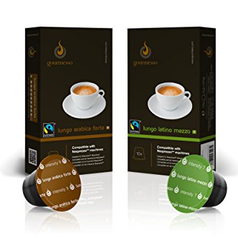 Gourmesso Lungo Bundle - 100 Nespresso Compatible Coffee Capsules - Fair Trade