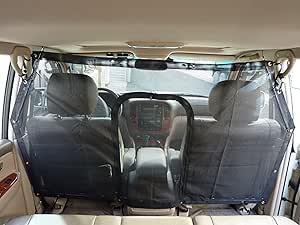 Formosa Covers Large Car Seat Mesh Net Pet Barrier with zipper door 58" L x 37" H