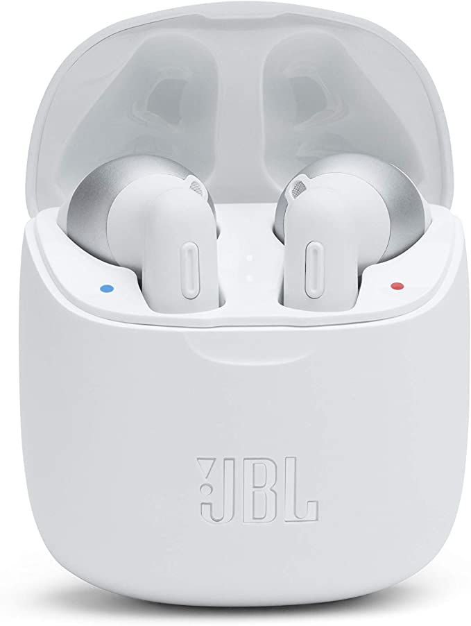 JBL Tune 225TWS True Wireless Bluetooth Earbuds with up to 25 Hours of Combined Music Playtime - White