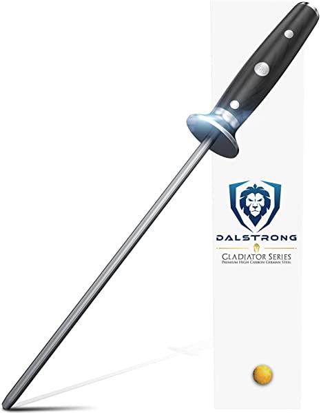 DALSTRONG Honing Steel - 10" Rod - Gladiator Series - Full Tang - Pakkawood Handle