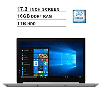 Lenovo 2019 Newest L340-17 17.3 Inch HD Laptop (Ryzen 5 3500U up to 3.70 GHz, 16GB DDR4 RAM, 1TB HDD, Bluetooth, DVD, WiFi, Windows 10) (Gray)