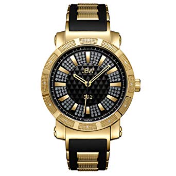 JBW Men's JB-6225 562 Pave Dial 18k Gold-Plated Stainless Steel Diamond Watches