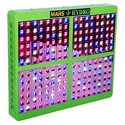 MarsHdyro Reflector192 Led Grow Light with 410W True Watt for Hydroponic Indoor Garden and Greenhouse Full Spectrum Veg and Bloom Switches added