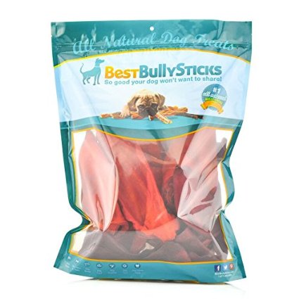 Premium Buffalo Ear Smoked Dog Treats by Best Bully Sticks (20 Pack)