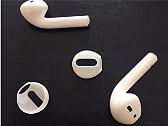 {Fit in the Case}Earskin Soft Silicone Replacement Eartips Earbud Tips for Apple Airpods Earphone two pairs (2.0 Version)