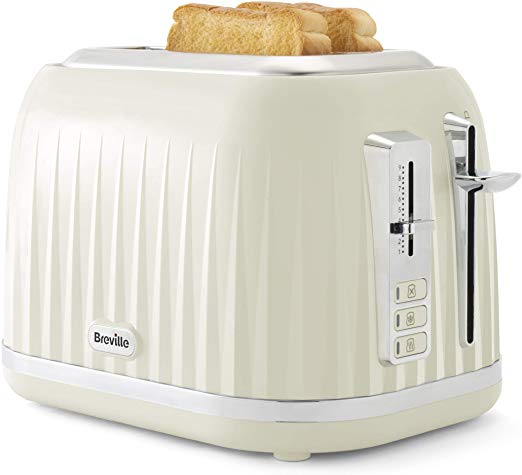 Breville VTT748 Impressions 2-Slice Toaster with High-Lift and Wide Slots, Cream