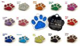 Glitter Paw Pet ID Tag FREE Custom Engraved Dog Cat Personalized 1-116
