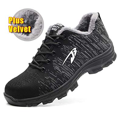 YI XIE Work Steel Toe Shoes Safety Shoes for Men and Women Lightweight Industrial & Construction Shoe