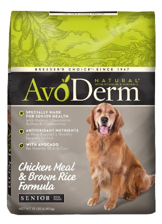 AvoDerm Natural Chicken Meal and Brown Rice Formula Senior Food