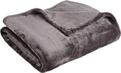 Northpoint Cashmere Plush Velvet Throw, Charcoal