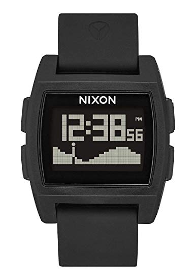 NIXON Base Tide A1104-100m Water Resistant Men's Digital Surf Watch (38 mm Watch Face, 22 mm Pu/Rubber/Silicone Band)