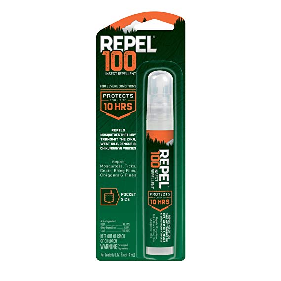 Repel 94098 100-Percent Deet Insect Repellent,Â 0.475-Ounce Pen Size Pump Spray