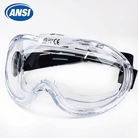 RK Safety RK-GG201 Heavy duty Industrial Protective Indirect Vent Wide-Vision Safety Goggles, Glasses | Crystal Clear, Anti-Fog Design, High Impact Resistance | Perfect Eye Protection for Any Project