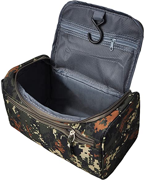 Vercord Mens Toiletry Bag Wash Travel Small Shaving Dop Kit Shower Bathroom Ditty Hygiene Bag Camo Mosaic