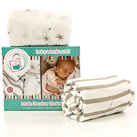 Baby Blanket - Premium Super Soft Muslin Swaddle and Receiving Blankets for Boys and Girls