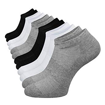 No Show Socks Mens 6 Pack Low Cut Cotton Non-Slide Casual Thin Ankle Socks With Mesh