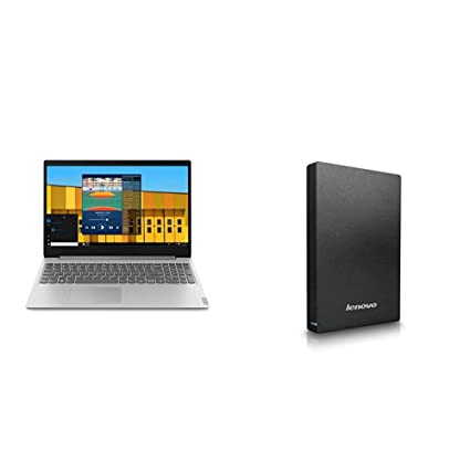 Lenovo Ideapad S145 AMD A6-9225 15.6 inch HD Thin and Light Laptop (4GB/1TB/Windows 10/Grey/1.85Kg), 81N30063IN-Lenovo F309 USB3.0 1TB External Hard Disk, Grey