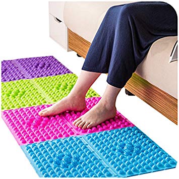 Green : lovely pet Large Colorful Acupuncture Foot Massager Medical Therapy Mat Foot Massage Pad jan17