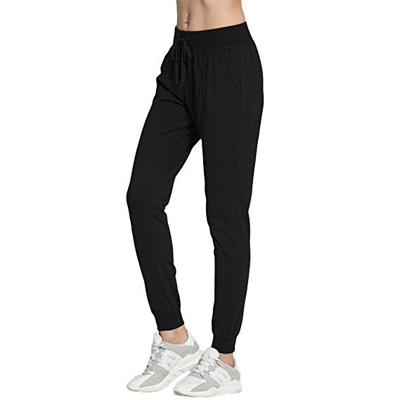 OCIESS Women's Cotton Athletic Joggers Pants Sweatpants with Pocket