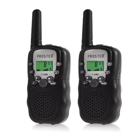 Walkie Talkies, Proster 2 PCS Long Range Walky Talkie Two-Way Radios , UHF 446MHz 8 Channels Range up to 3km