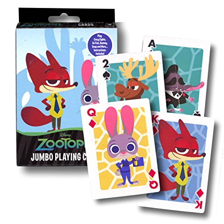 Zootopia Jumbo Card Game ~ Nick Wilde, Finnick, Judy Hopps, Mr. Big, and More!