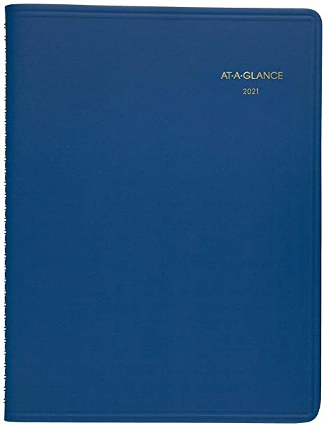 2021 Weekly Appointment Book & Planner by AT-A-GLANCE, 8-1/4" x 11", Large, Fashion Color, Blue (709402021)