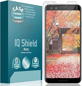 IQShield Matte Screen Protector Compatible with Google Pixel 3 (Case Friendly)(2-Pack) Anti-Glare Anti-Bubble TPU Film