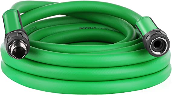 RESTMO 25ft Garden Hose, 5/8” Hybrid Water Hose with Swivel Grip Handle, Kink Free | Drinking Safe | Heavy Duty | Lightweight | Super Flexible | Metal Fittings, All-Weather Outdoor Yard Watering