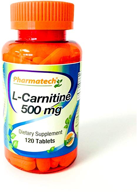 Pharmatech ® L-CARNITINE 500 mg, Amino Acid, Supports Energy, Increase Performance, Gluten Free, Non GMO, Dietary Supplement, Made in USA, 120 Tablets