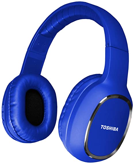 Toshiba Over The Ear Bluetooth Headphones | Wireless Headphones | Bluetooth Headset With Microphone | Long Battery Life w/ 10 Hours of Talk Time & Music Playback | 30FT Operating Range | RZE-BT160H(L)