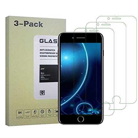 iPhone 8 Screen Protector,[4.7inch][3 Packs] ,2.5D Edge Tempered Glass for iPhone 8, Anti-Scratch,Case Friendly