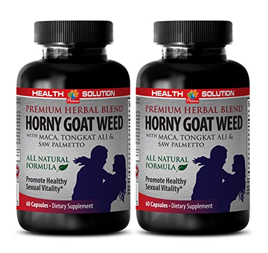 Male enhancing pills for longer sex - HORNY GOAT WEED (ALL NATURAL FORMULA) - Horny goat weed maximum strength - 2 Bottles 120 Capsules