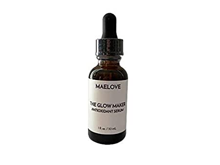 Maelove The Glow Maker Antioxidant Serum featuring Vitamins C, E, Ferulic Acid and Hyaluronic Acid 1 fl oz