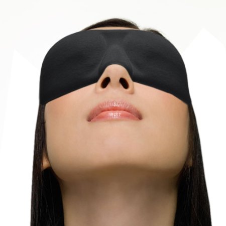 XIKEZAN Ultra Lightweight 3D Sleep Mask,Ultra Soft Silky Contoured Eye Mask Blindfold Light Blocking Eyeshades for Sleep & Travel,Sleep Satisfaction Guaranteed(Black)