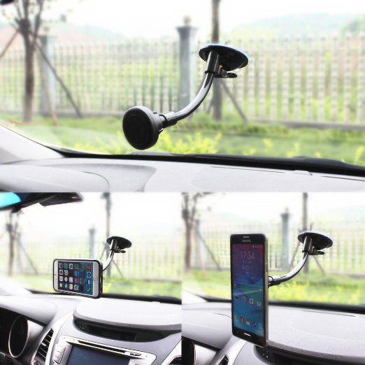 Car Mount Long Arm Magnetic Car Mount Holder for Iphone 6 Plus Iphone 6 47 Iphone 5s 5g 4s 4g Galaxy Note 4 Note 3 Note 2 Edge S6 S5 S4 S3 S2 Htc One M9 M8 M7 Sony Xperia Z4 Z3 Z2 Z1 Huawei Mate 7 Mate2 Asus Zenfone 5 Zenfone 6 Magnetic Car Cradle for Smartphones and Handheld Devices