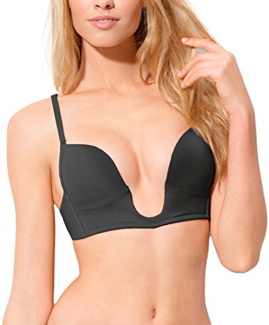 ToBeinStyle Women's Deep Plunge Convertible V Bra