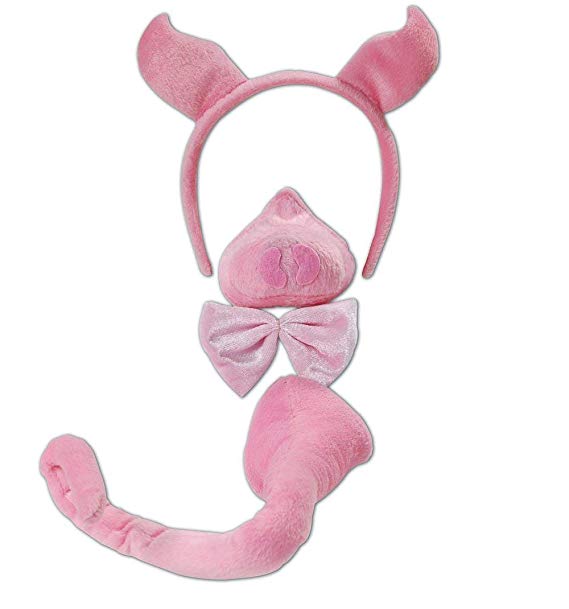 2XPig Costume Set with Sound, Pink, One Size