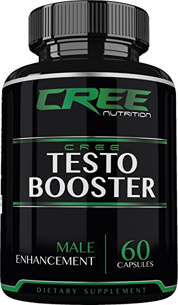CREE Nutrition Testo Booster Supplement with 1000mg of Horny Goat Weed. Increase Testosterone, Physical Strength & Lean Muscle.