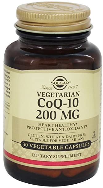 Solgar CoQ-10 (Coenzyme Q-10) 200 mg Vegetable Capsules - Pack of 30