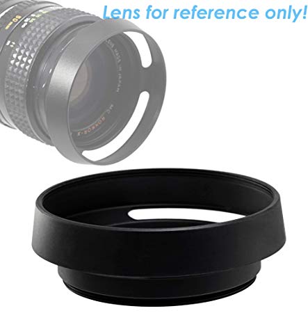 Fotasy 39mm Metal Curved Lens Hood, 39mm Vented Hood, 39mm Lens Hood for Fuji Leica Leitz Panasonic Olympus Panasonic Sony Lens, 39mm Screw-in Lens Hood