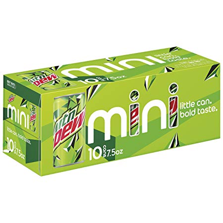 Mountain Dew Mini Cans, 7.5 Ounce, 10 Count